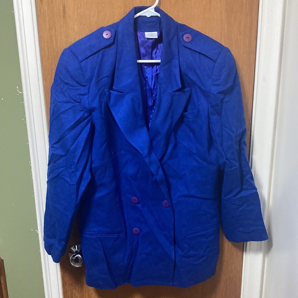 Jacobsons Womens Jacket/skirt Suit Blue Vintage